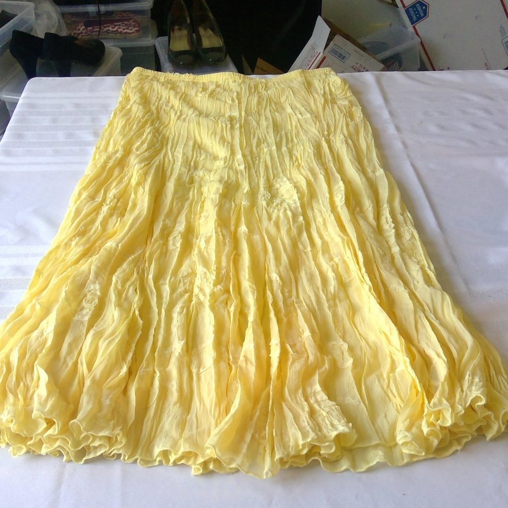 Rafael Yellow broomstick skirt, size XLP